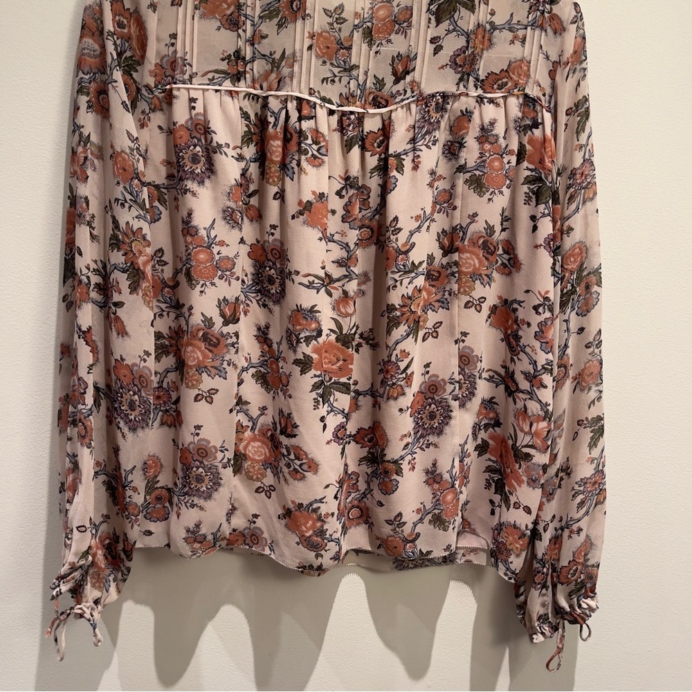 Wilfred By Artizia Lourdes Floral Long Sleeve Top Size Small - Picture 9 of 11